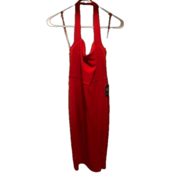 BRAND new/tags attached. Halter dress. EXPRESS. XXS. Red. - Picture 1 of 2